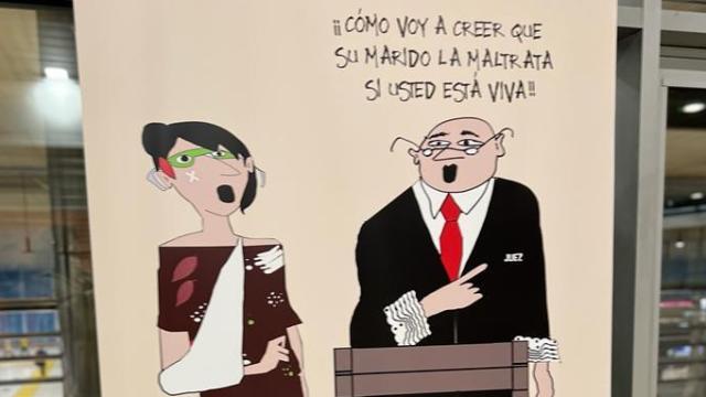 El polémico cartel contra la violencia de género.