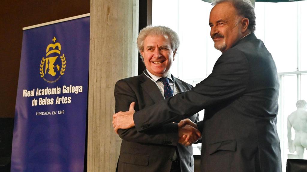 César Antonio Molina y Manuel Quintana Martelo, presidente de La RAGBA.