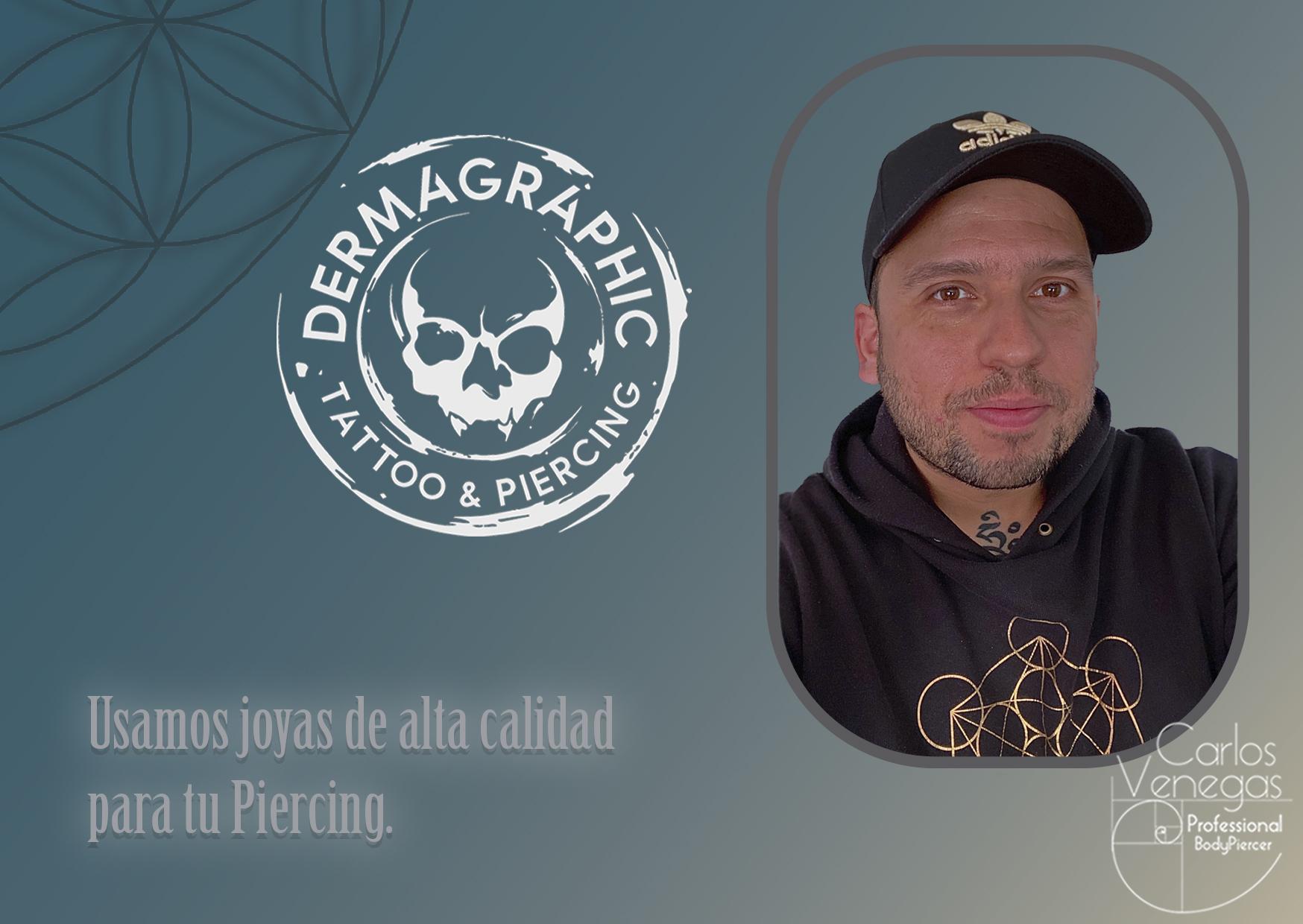 Carlos Venegas, piercer experto en A Coruña