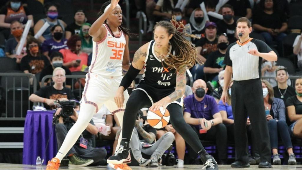 Brittney Griner durante un partido de Phoenix Mercury