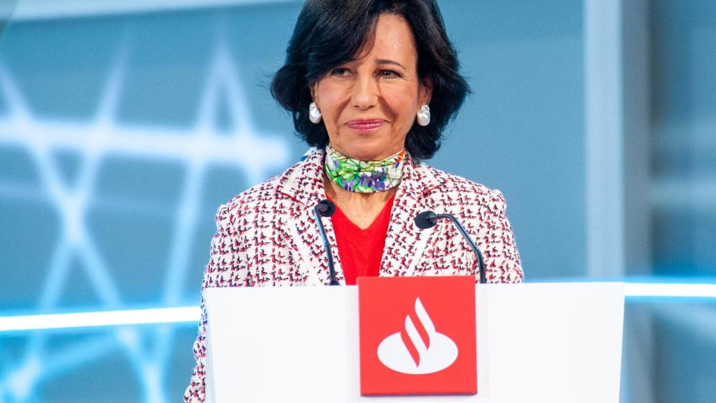 Ana Botín, presidenta de Santander, durante la junta ordinaria de accionistas del banco.