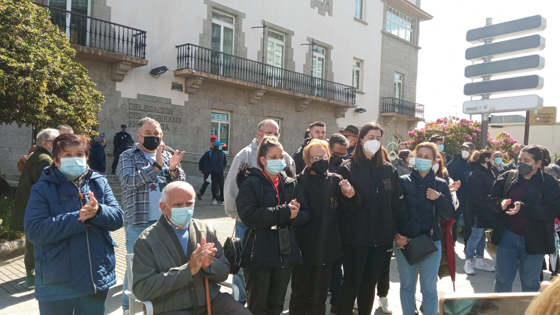 Familiares de Unai Martínez en la manifestación (Foto: Quincemil)