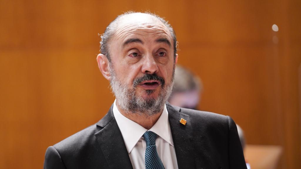 Javier Lambán durante un acto como presidente de Aragón