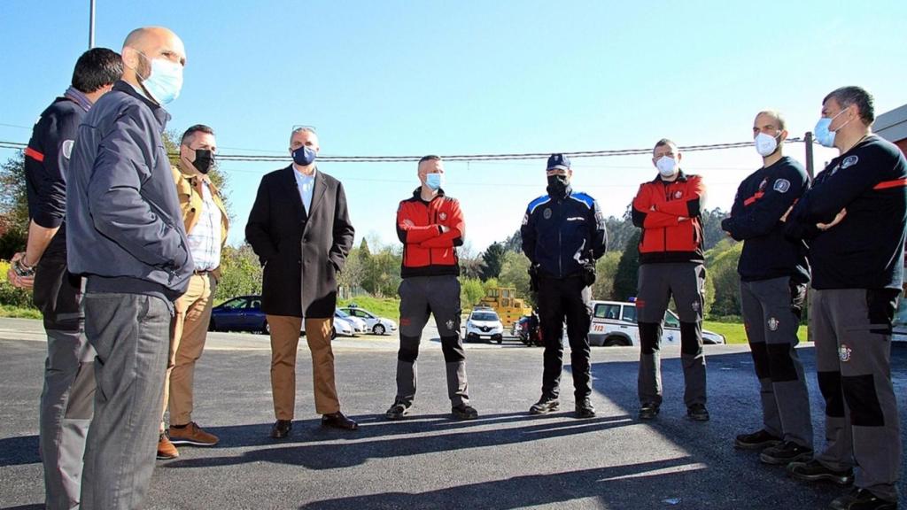 La visita del director xeral de Emerxencias al GES de Brión.