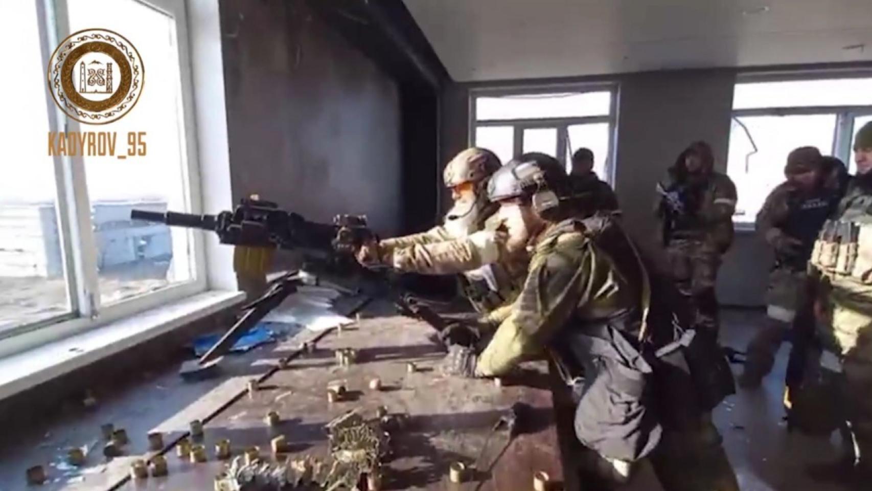 El comandante checheno Zamid Chalaev en Mariúpol.