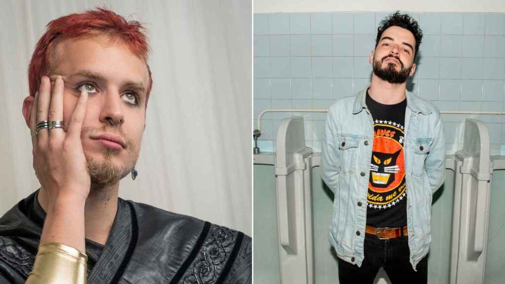 Los cantantes Berto (izquierda) y Grande Amore (derecha).