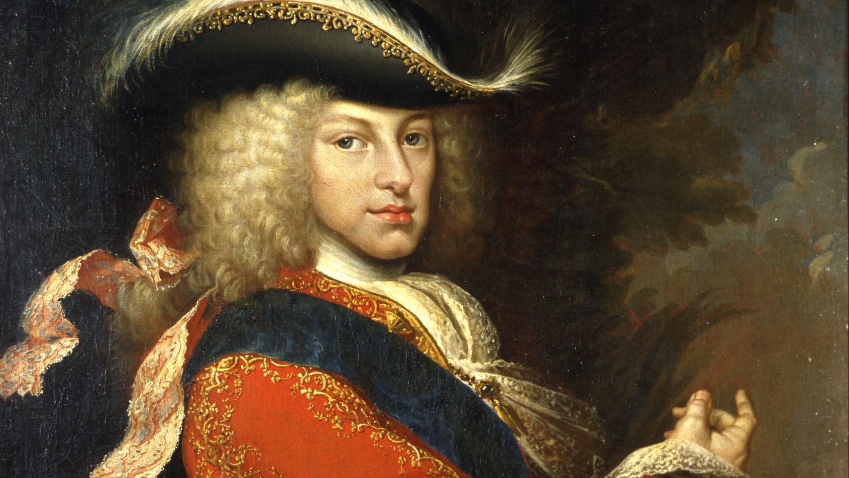 El rey Felipe V, retratado por Miguel Jacinto Meléndez.