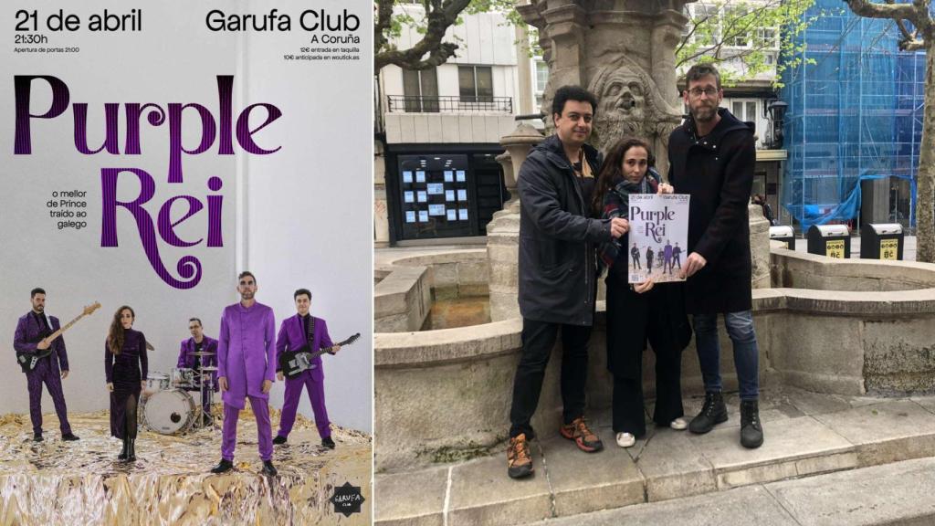 Cartel y parte de los miembros de Purple Rei