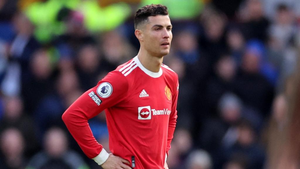 Cristiano Ronaldo durante su partido de la Premier League contra el Everton