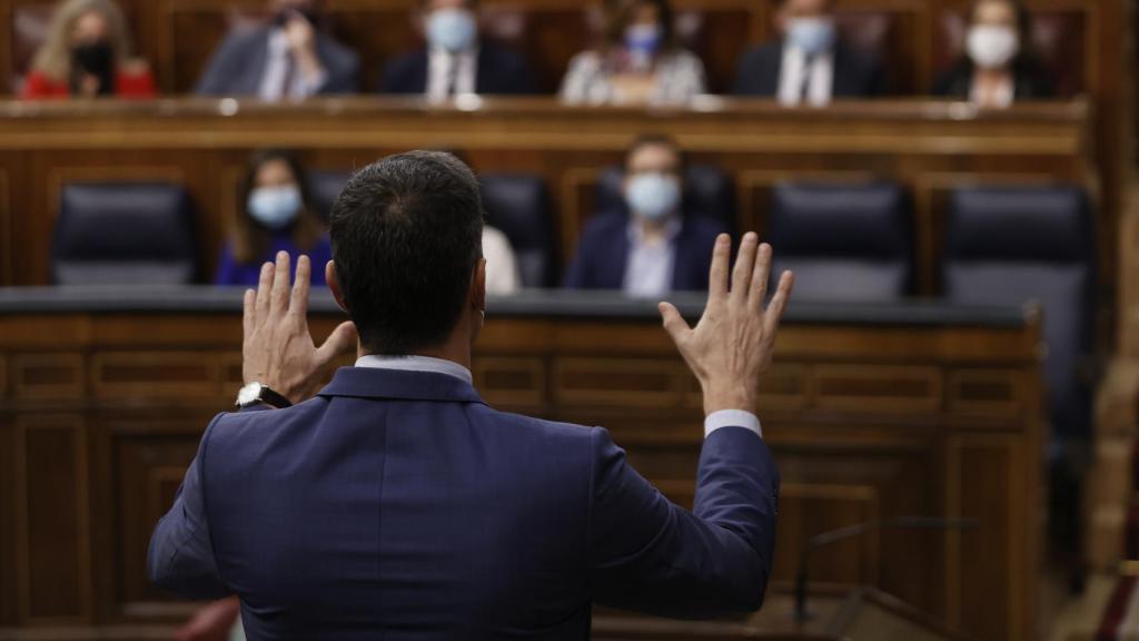 El presidente del Gobierno, durante una sesión de control en el Congreso de los Diputados.