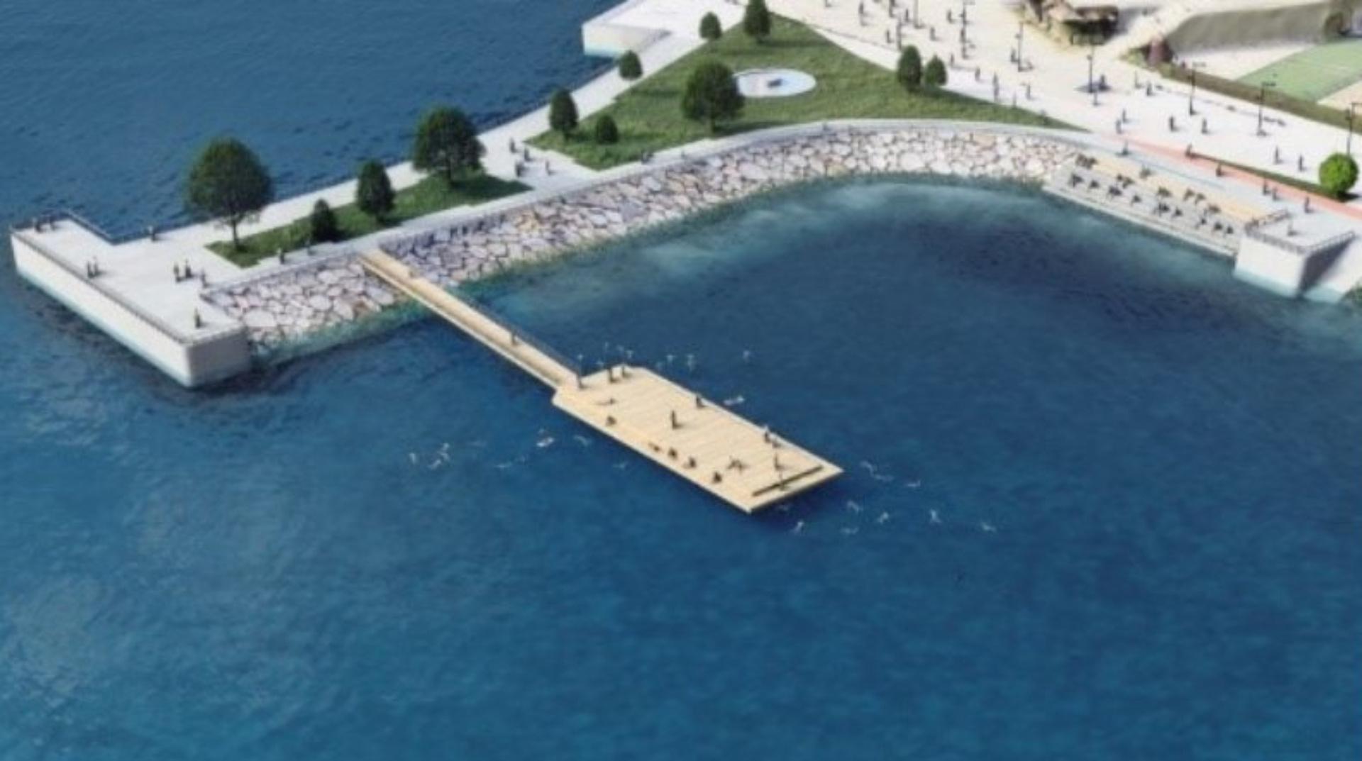 Fase 1 de la estructura flotante del Parrote (Foto: Xunta)