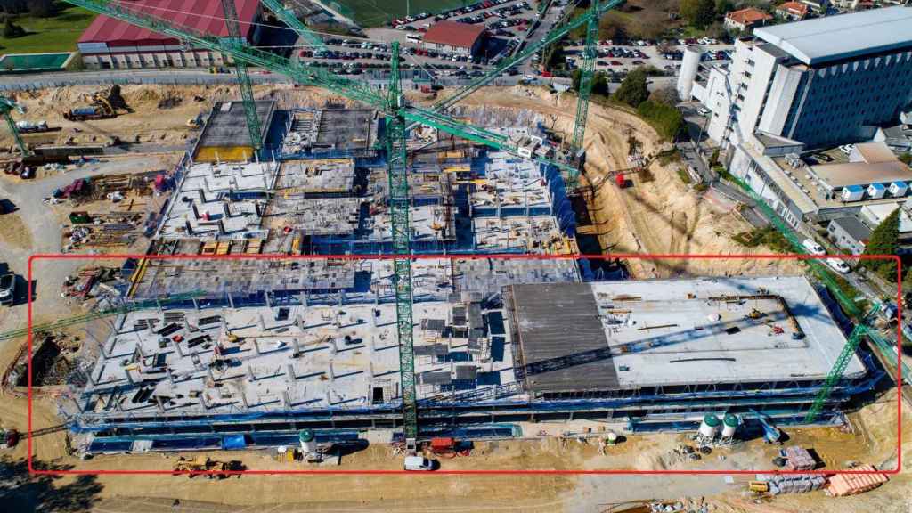 Obras del Gran Montecelo, en Pontevedra.