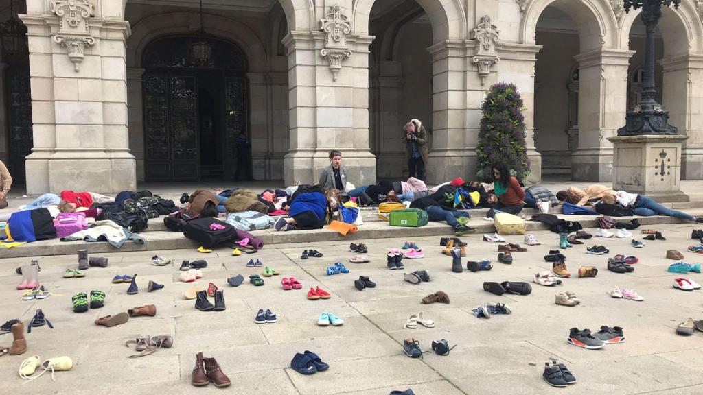 Homenaje teatral a las víctimas de Ucrania en María Pita.