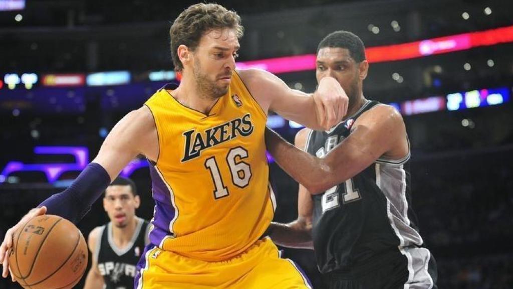 Pau Gasol, durante un partido de los Lakers