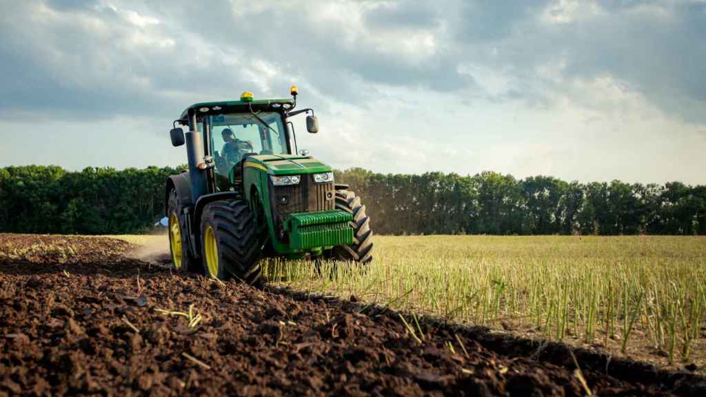 tractor, rural, aldea