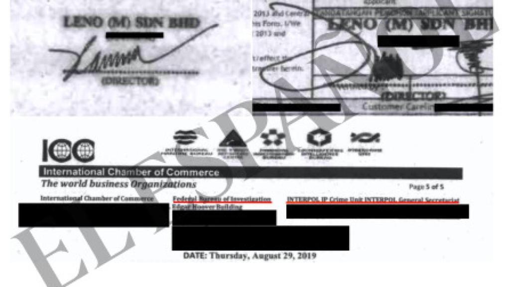 Distintas firmas atribuidas a la empresa en  los documentos aportados por los comisionistas.