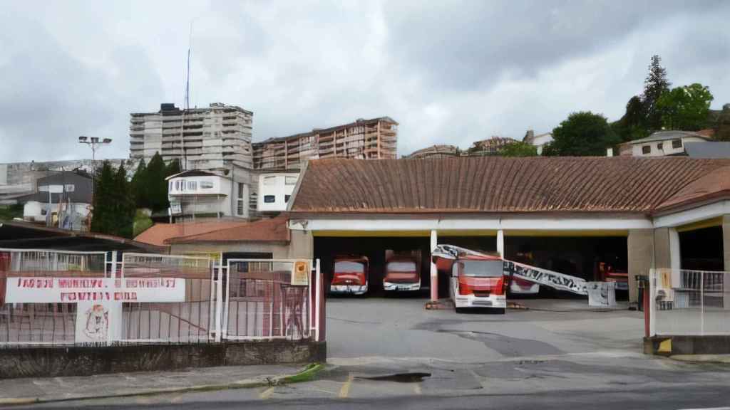 El parque de los bomberos de Pontevedra, situado en el Paseo Domingo Fontán.