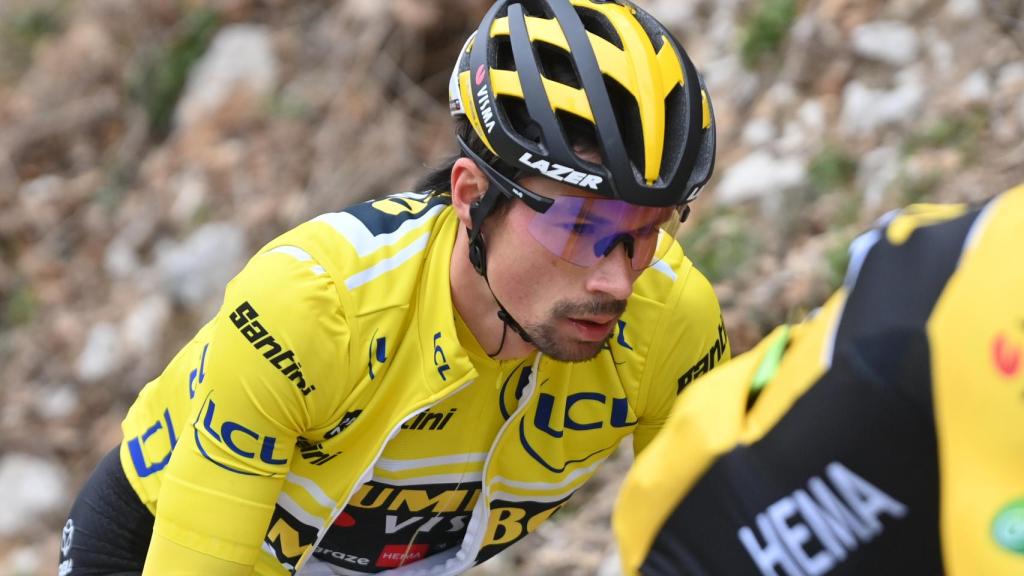 Primoz Roglic durante una etapa
