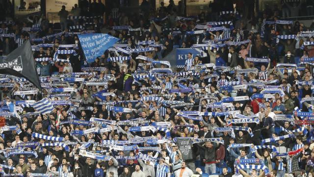Aficionados de la Real Sociedad en Anoeta