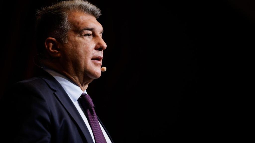 Joan Laporta en una comparecencia pública