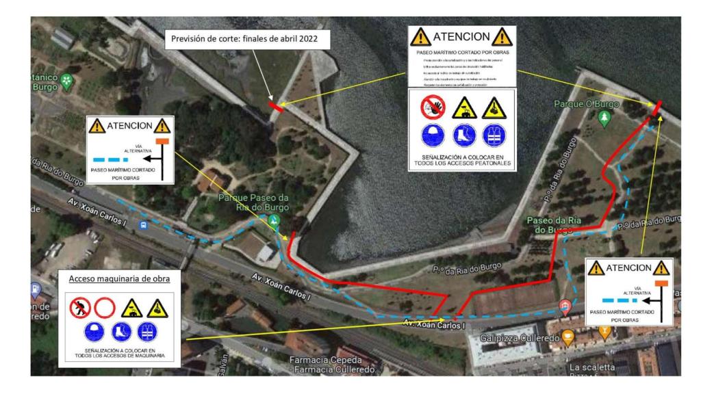 Se mantiene un itinerario alternativo por la parte delantera