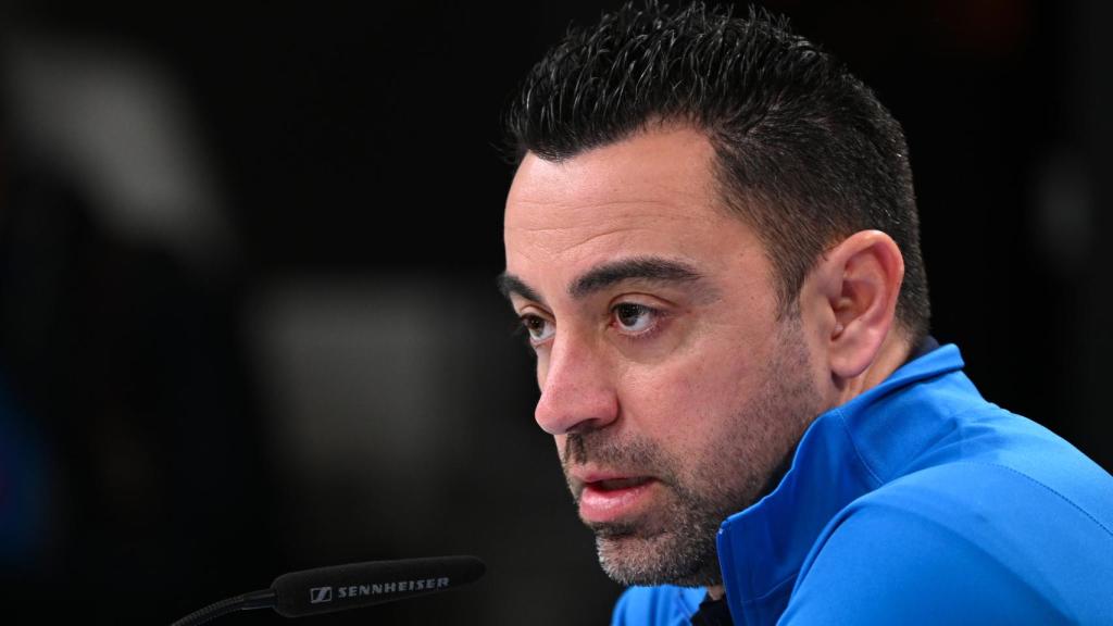 Xavi Hernández en rueda de prensa