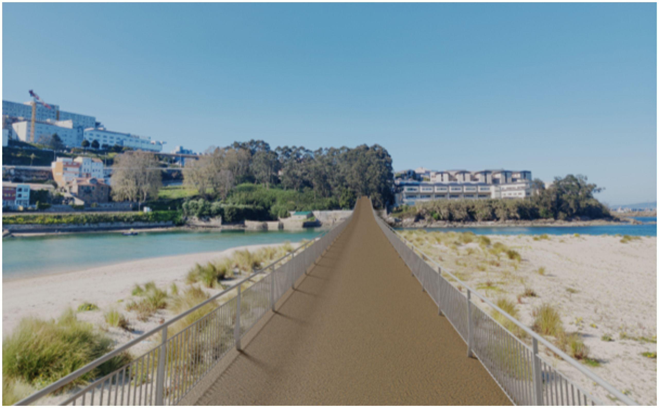 Pasarela proyectada entre A Coruña y Oleiros.