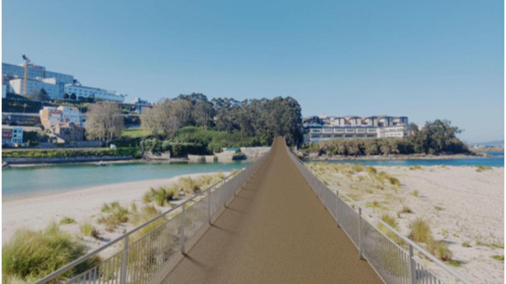 Pasarela proyectada entre A Coruña y Oleiros.