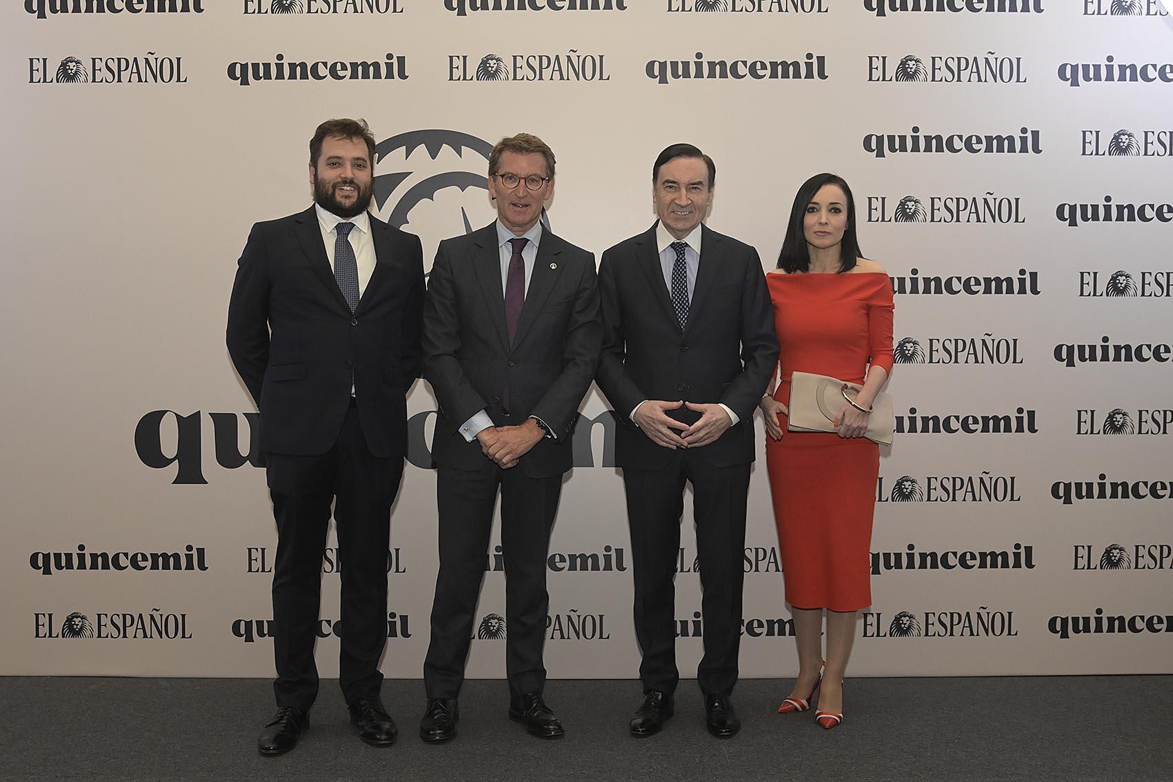 Pablo Grandío, Alberto Núñez Feijóo, Pedro J. Ramírez y Cruz Sánchez de Lara