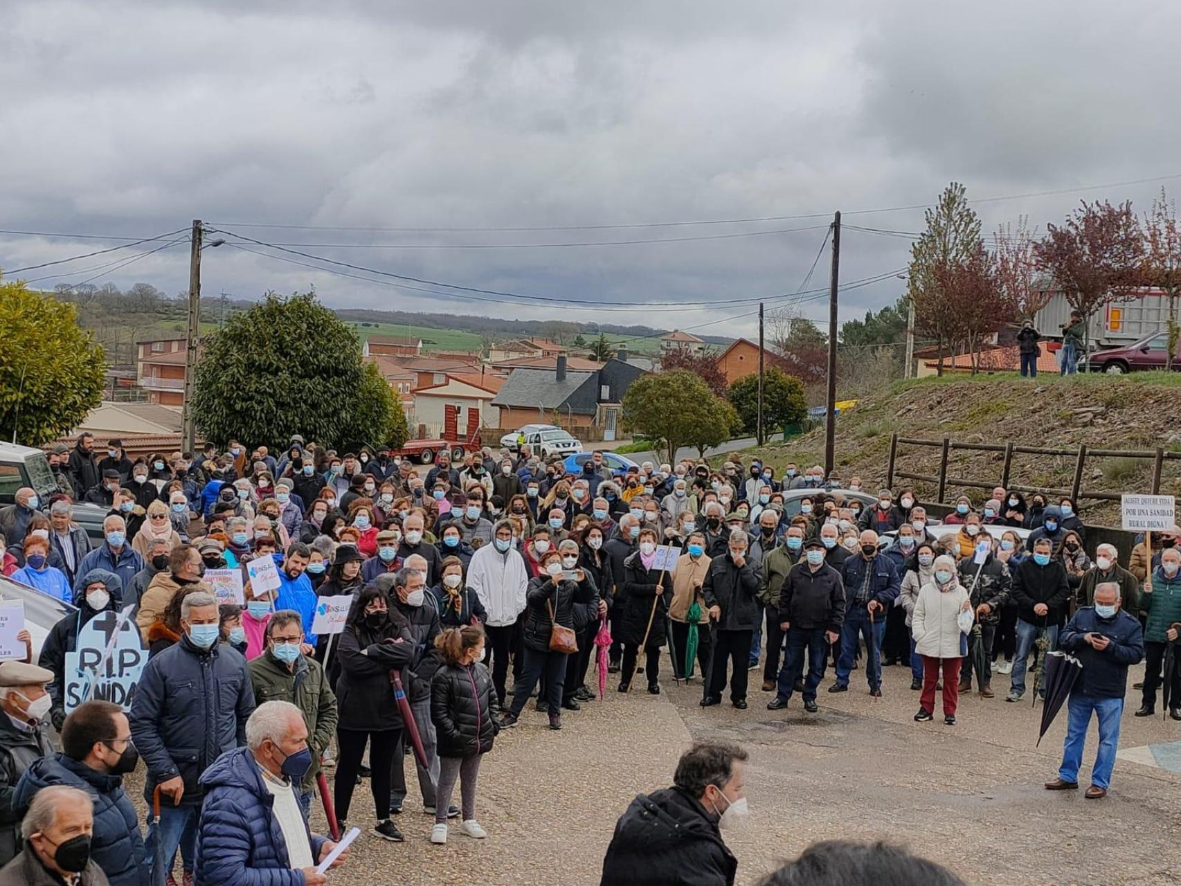 Manifestación por la sanidad en Aliste
