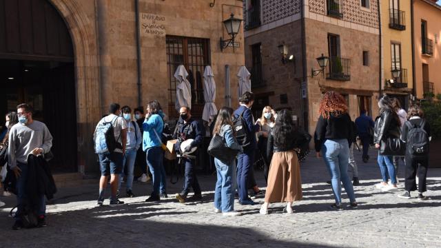 Turistas en Salamanca