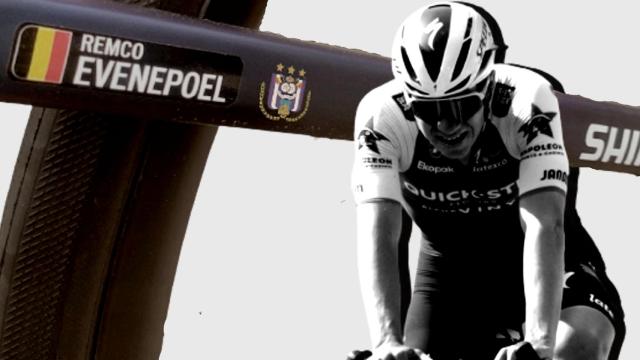 Remco Evenepoel, en un fotomontaje con su bici de la Lieja - Bastoña - Lieja.