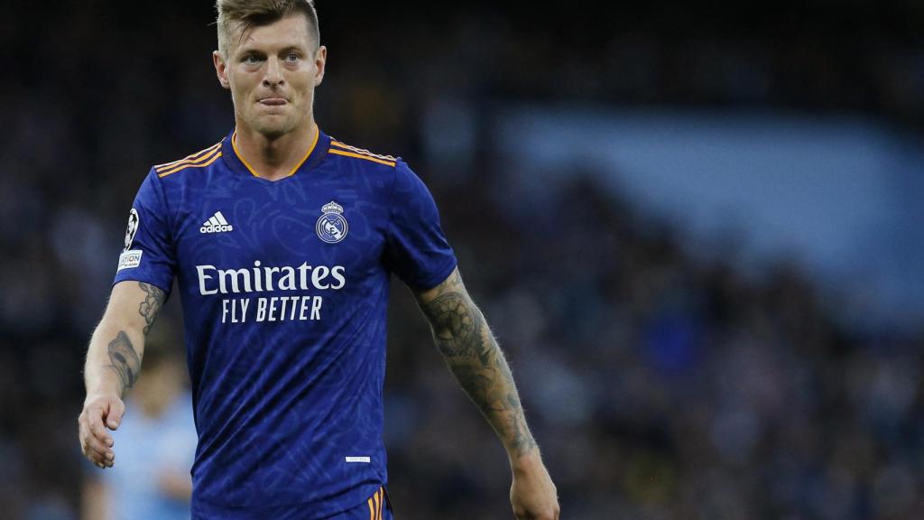 Toni Kroos, durante el partido frente al Manchester City