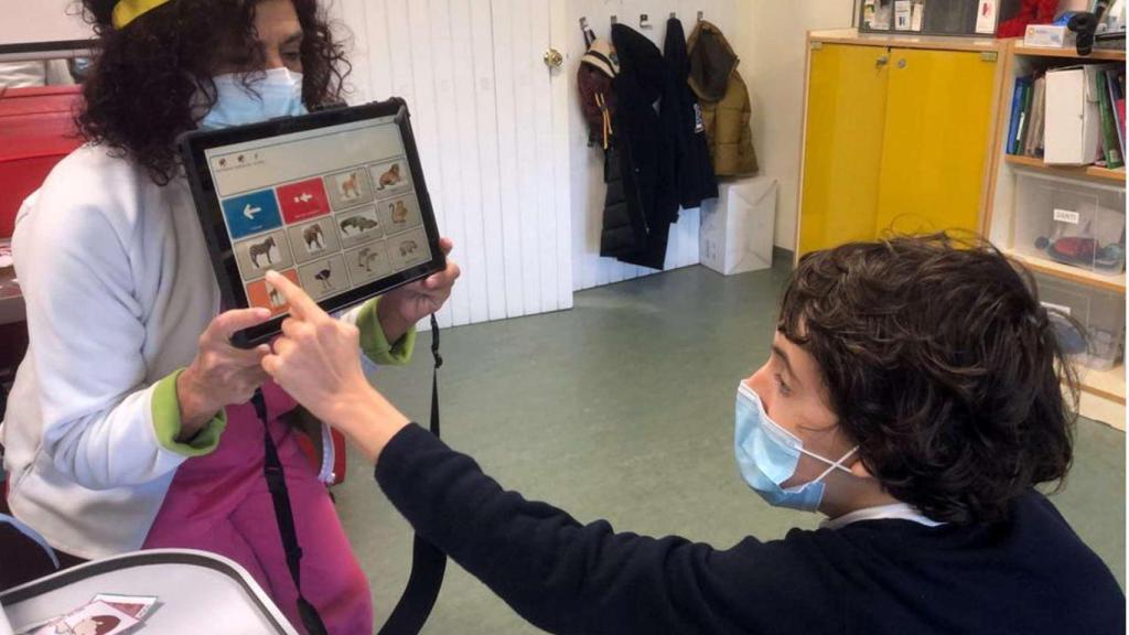 David, usuario de la residencia de APAMP en Navia, Vigo.