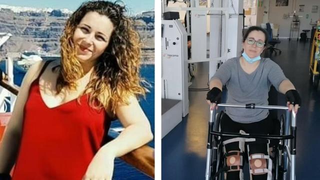 Rocío Martín antes y después de el infarto.