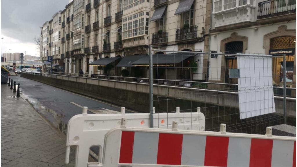 Obras en la calle Picavia, que estará cortada hasta el 23 de junio.