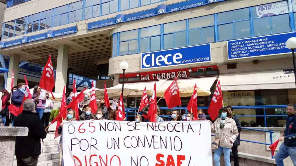 Foto de archivo de una movilización de trabajadoras de Ayuda en el Hogar.