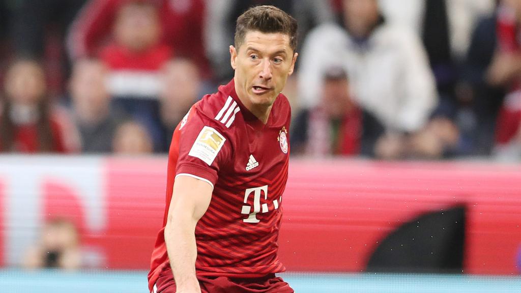 Robert Lewandowski durante un partido con el Bayern de Múnich