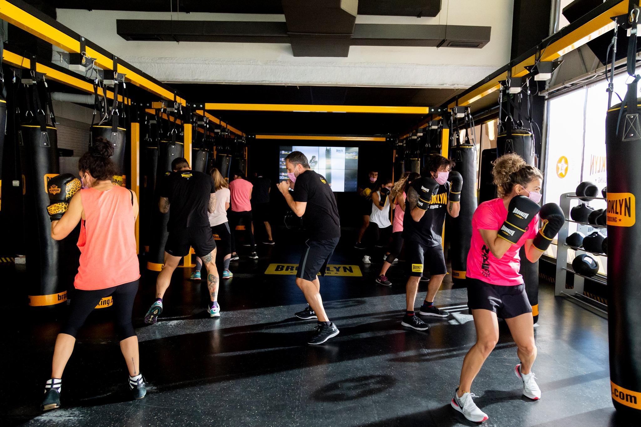 Sesión de entreno en Brooklyn Fitboxing.