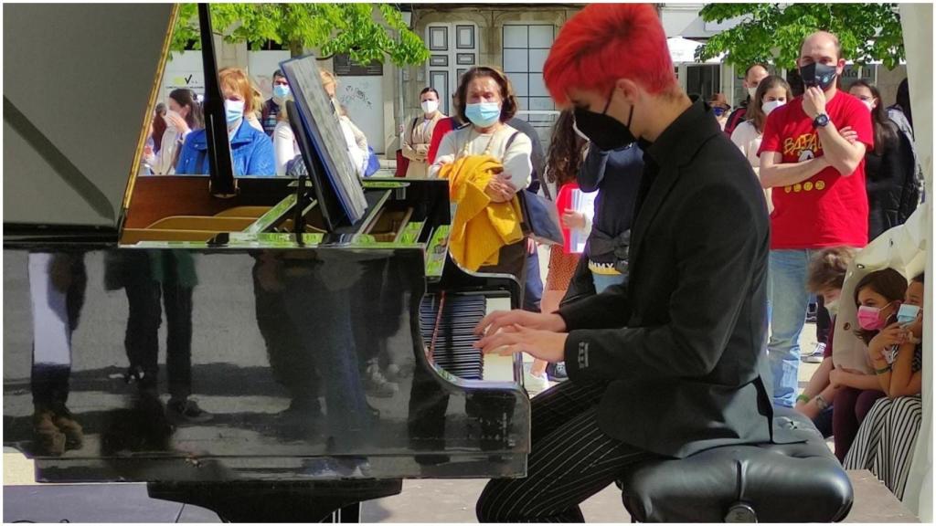 Iniciativa ‘Piano na rúa’ en 2021.