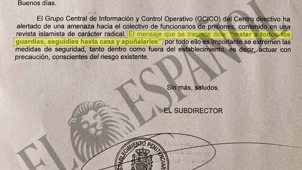 Carta a la jefa de servicios de los funcionarios.