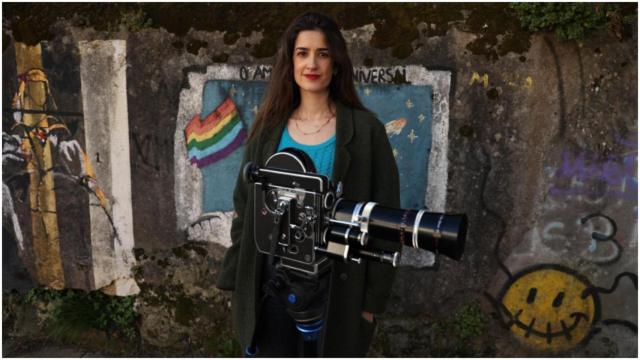 La documentalista ferrolana en Canido.
