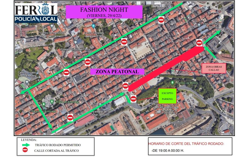 Croquis tráfico. Fuente: Concello de Ferrol.