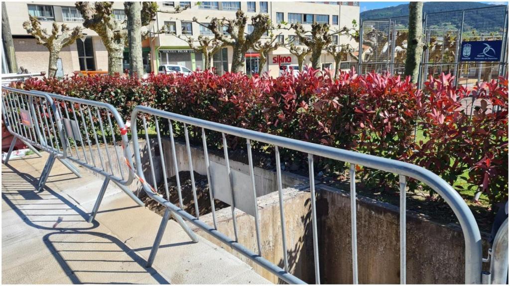 Obras en Xuvia para la instalación del punto limpio.