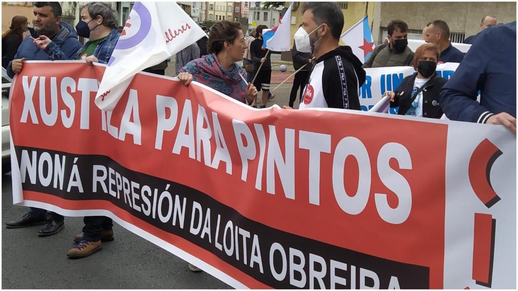 Pancarta reivindicativa el 1 de mayo.