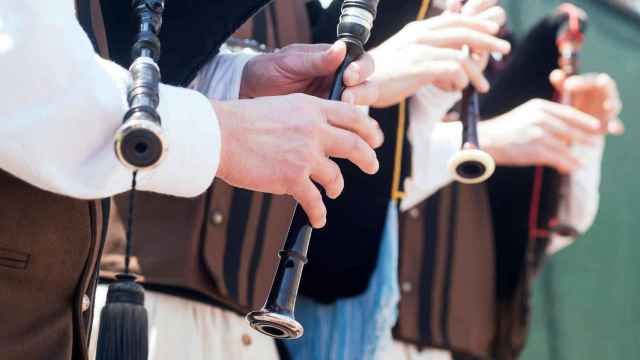 Varios ‘gaiteiros’ en una imagen de archivo.