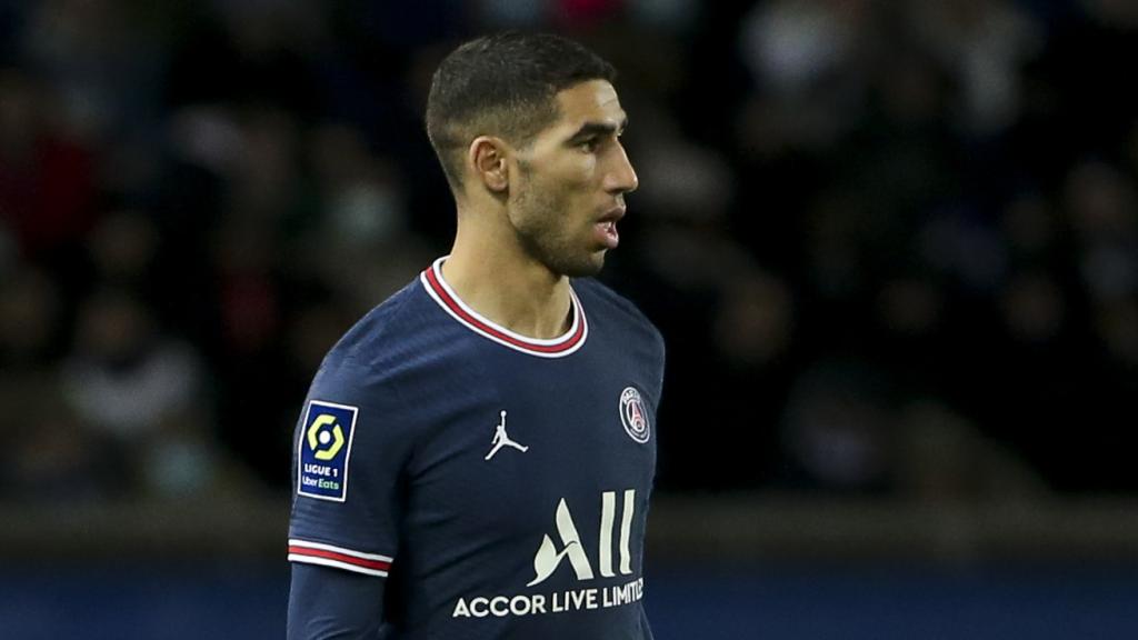 Achraf Hakimi, en un partido del PSG de la temporada 2021/2022