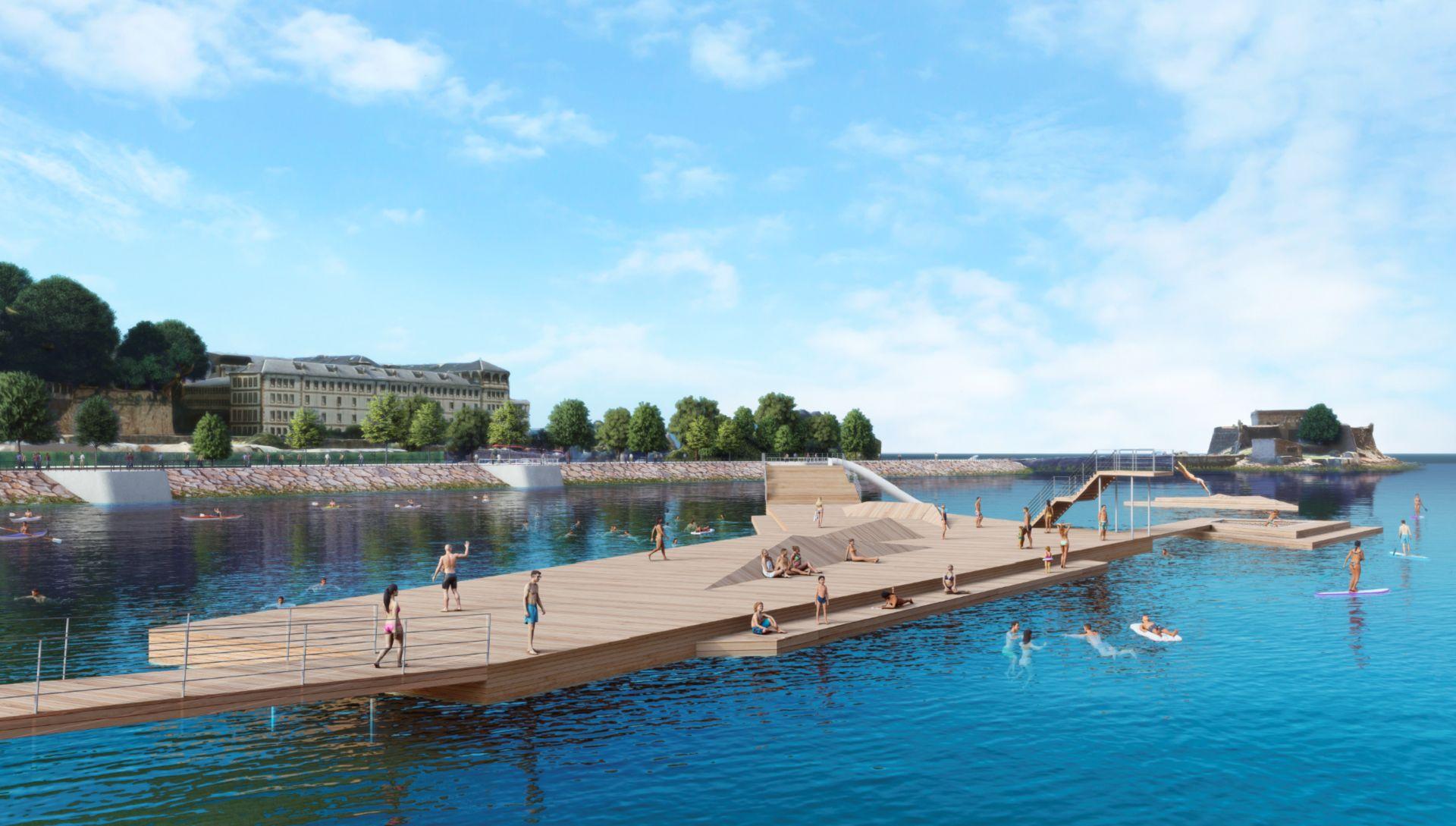 La plataforma que se va a construir en O Parrote.