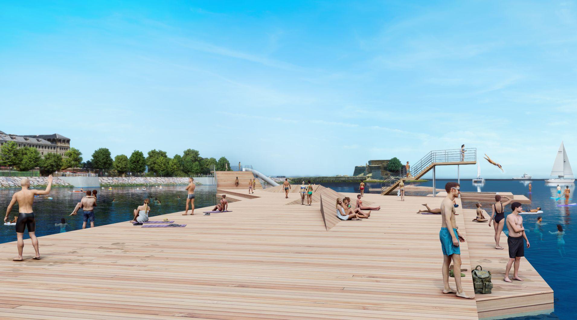 La plataforma que se va a construir en O Parrote (Autoridad Portuaria de A Coruña).