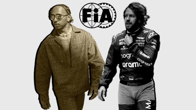 Lewis Hamilton y Sebastian Vettel, en un fotomontaje.